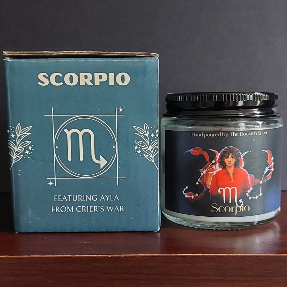 NIB Bookish Box Luminary Zodiac Candle | Scorpio, Crier's War